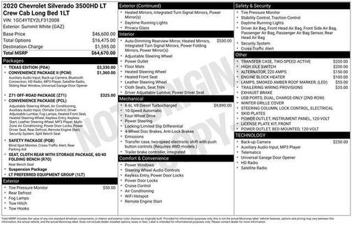 2020 Chevrolet Silverado 3500 LT