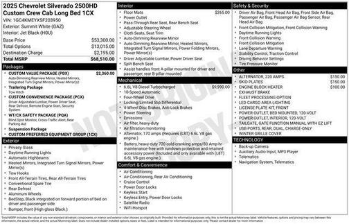 2025 Chevrolet Silverado 2500 Custom