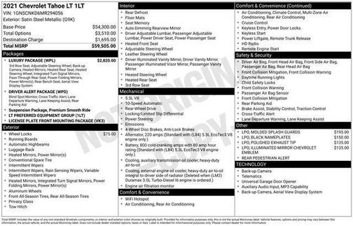 Satin Steel Metallic 2021 Chevrolet Tahoe LT