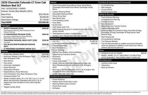 2020 Chevrolet Colorado LT