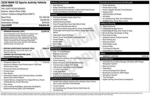 2020 BMW X3 sDrive30i