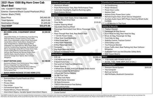 2021 RAM 1500 Big Horn