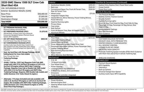 2020 GMC Sierra 1500 SLT