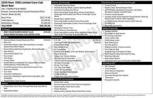 2020 RAM 1500 Limited