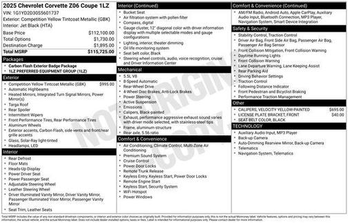 2025 Chevrolet Corvette Z06