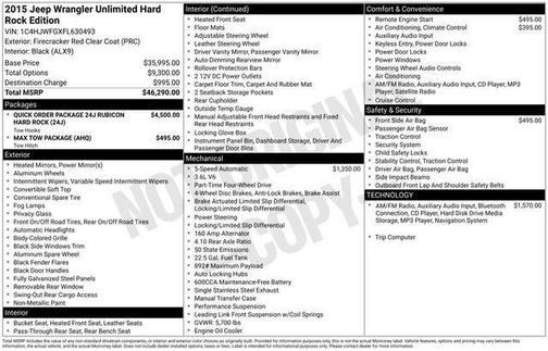 2015 Jeep Wrangler Unlimited Rubicon