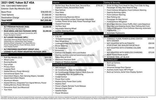 2021 GMC Yukon SLT