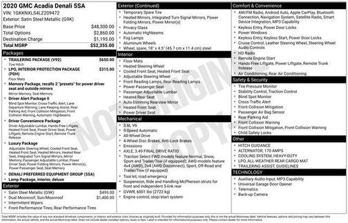 2020 GMC Acadia Denali