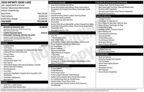 2020 INFINITI QX80 Luxe