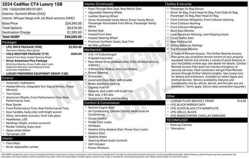 2024 Cadillac CT4 Luxury