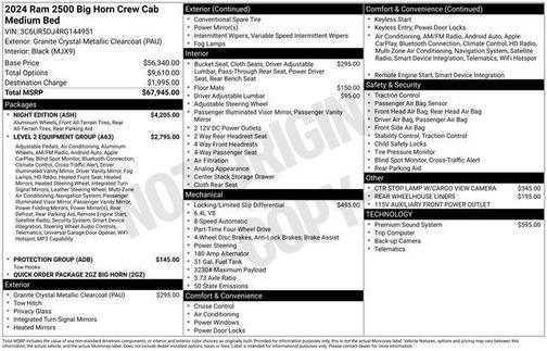 Granite Crystal Clearcoat Metallic 2024 RAM 2500 Big Horn