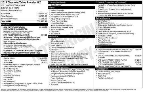 2019 Chevrolet Tahoe Premier