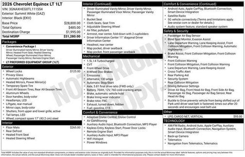 2026 Chevrolet Equinox LT