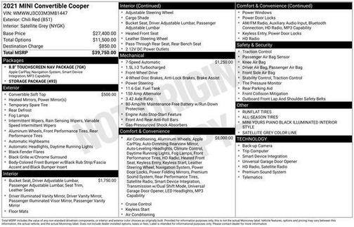 2021 MINI Convertible Cooper