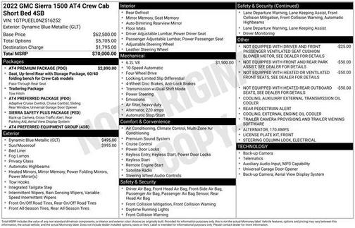 2022 GMC Sierra 1500 AT4