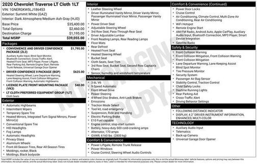2020 Chevrolet Traverse LT Cloth