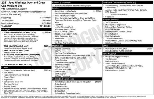 2021 Jeep Gladiator Overland