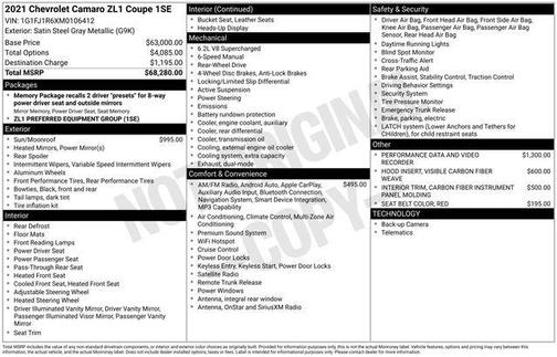 2021 Chevrolet Camaro ZL1