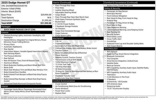 8 BALL 2025 Dodge Hornet GT