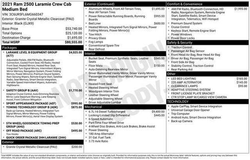 Granite Crystal Clearcoat Metallic 2021 RAM 2500 Laramie