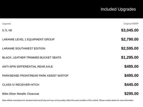 Billet Silver Metallic Clearcoat 2024 RAM 1500 Laramie