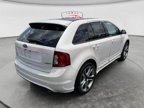White Platinum Metallic Tri-Coat 2014 Ford Edge Sport