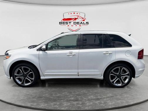 White Platinum Metallic Tri-Coat 2014 Ford Edge Sport