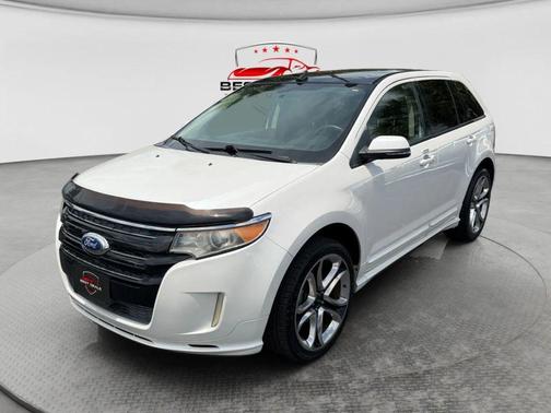 White Platinum Metallic Tri-Coat 2014 Ford Edge Sport
