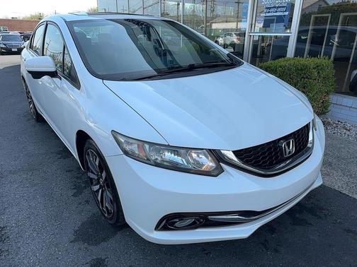 White 2015 Honda Civic EX-L