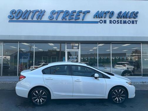 White 2015 Honda Civic EX-L