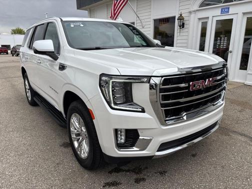 White Frost Tri-Coat 2021 GMC Yukon SLT