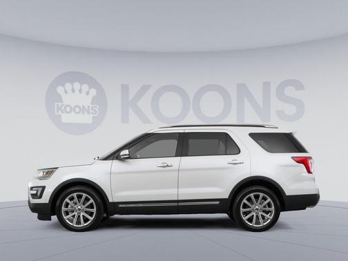White Platinum Clearcoat Metallic 2017 Ford Explorer Limited