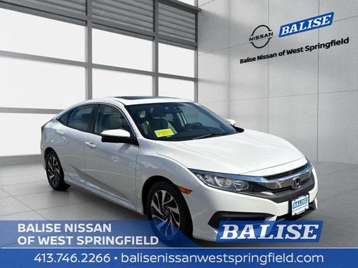 White 2017 Honda Civic EX