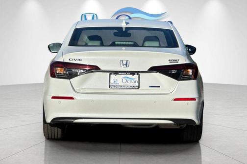 Platinum White Pearl 2026 Honda Civic Hybrid Sport Touring