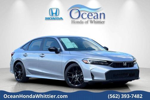 Solar Silver Metallic 2025 Honda Civic Sport