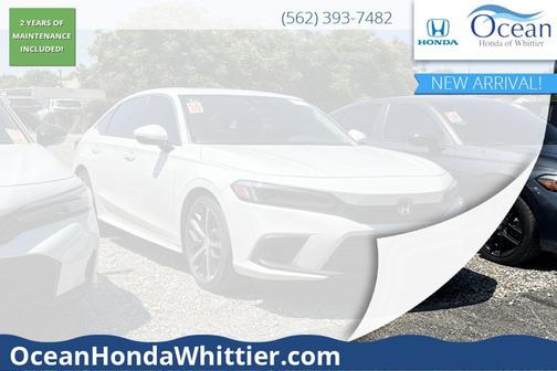 Platinum White Pearl 2024 Honda Civic Touring