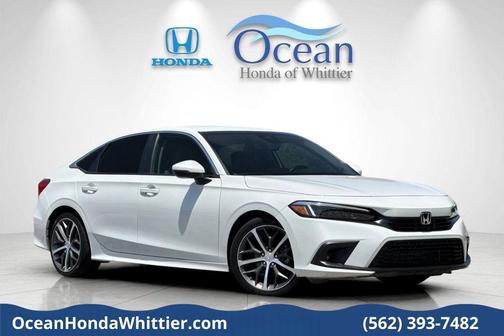 Platinum White Pearl 2024 Honda Civic Touring