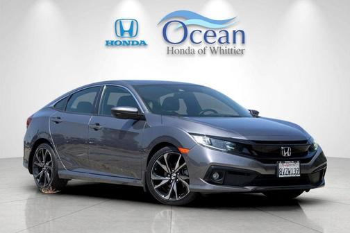 Modern Steel Metallic 2021 Honda Civic Sport