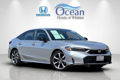 Solar Silver Metallic 2025 Honda Civic Hybrid TOURING
