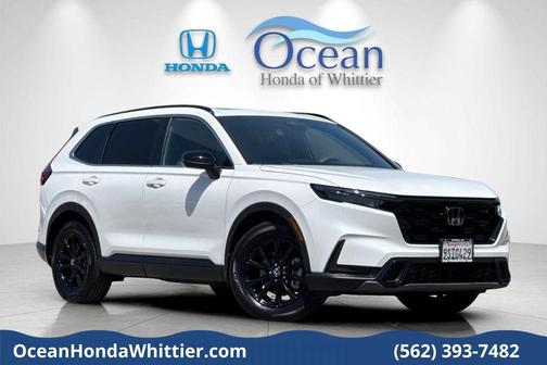 Platinum White Pearl 2025 Honda CR-V Hybrid Sport-L