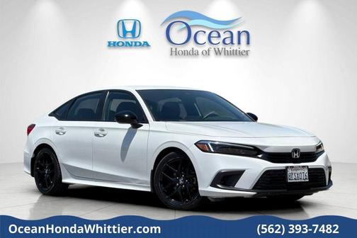 Platinum White Pearl 2022 Honda Civic Sport