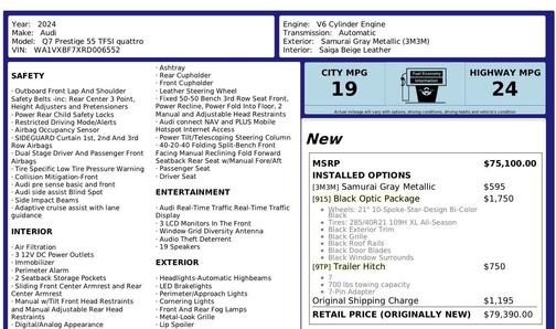 2024 Audi Q7 55 Prestige