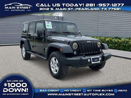 Black 2015 Jeep Wrangler Unlimited Sport