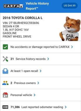 2016 Toyota Corolla L