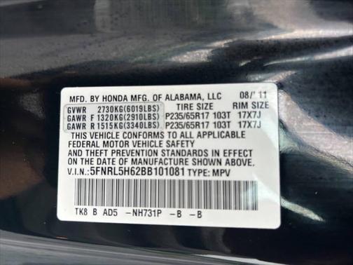 2011 Honda Odyssey EX-L