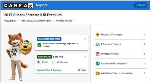 Crystal Black Silica 2017 Subaru Forester 2.5i Premium