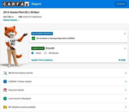 Crystal Black Pearl 2013 Honda Pilot EX-L