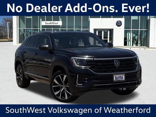 Deep Black Pearl Effect 2024 Volkswagen Atlas Cross Sport 2.0T SEL Premium R-Line