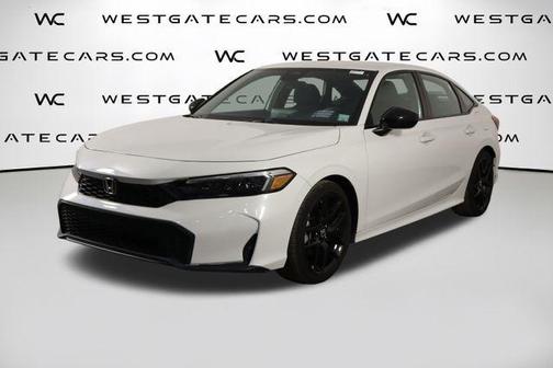 Platinum White Pearl 2025 Honda Civic Sport