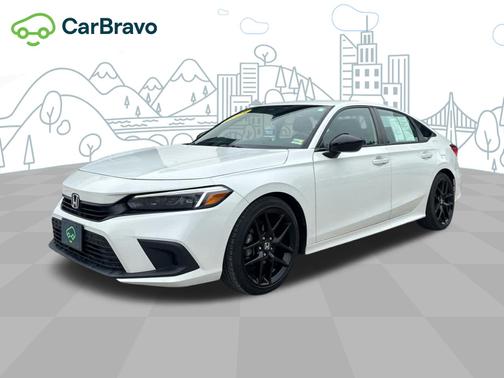 Platinum White Pearl 2023 Honda Civic Sport